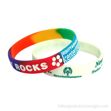 Colorful custom logo silicone wristbands